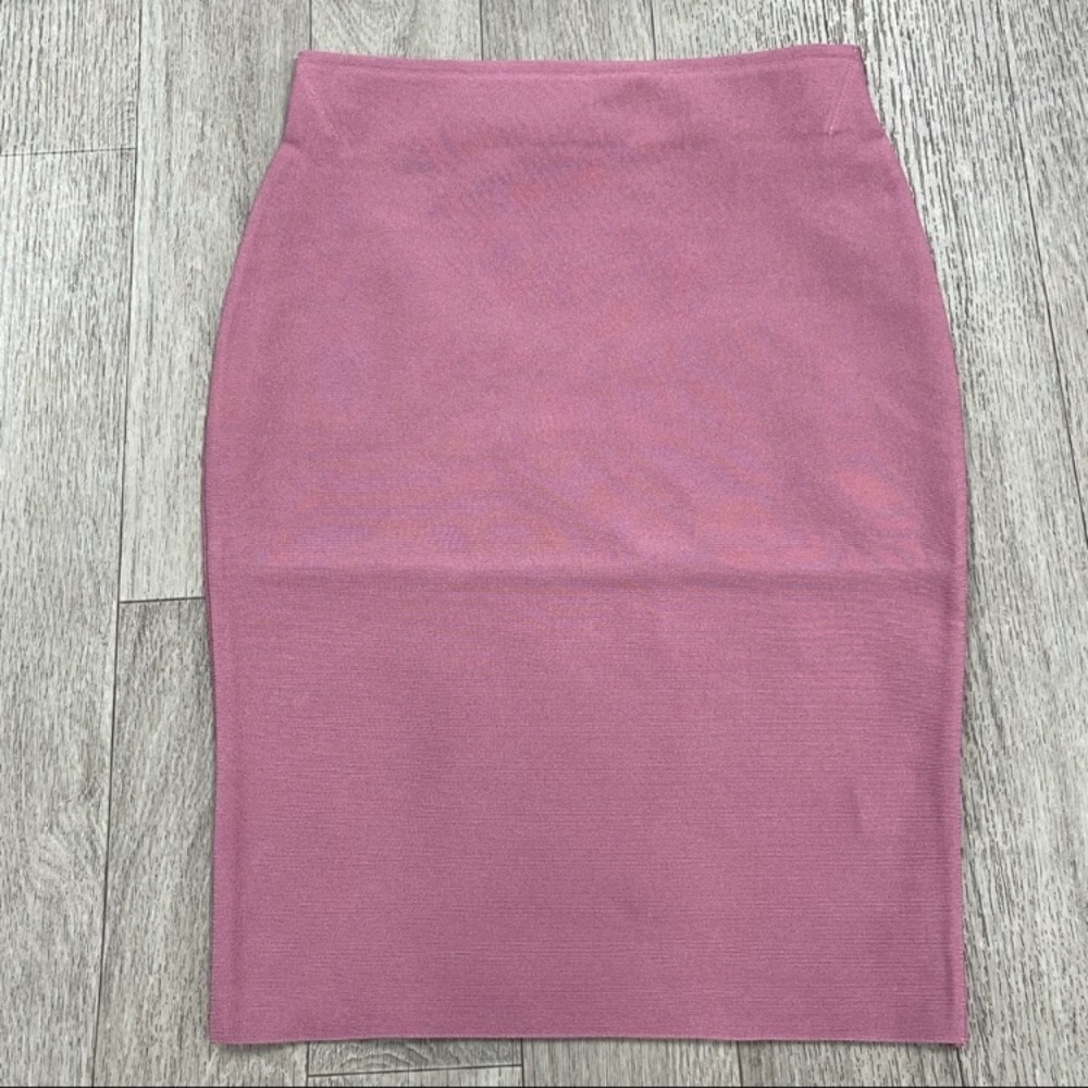 NWT Mauve Pink WOW Couture Slip on Bandage Pencil Skirt - Picture 2 of 3